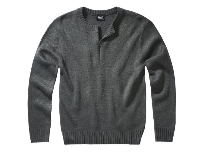 Svetr pulover Armee zip 3/4 ŠEDÝ (velikost 3XL)