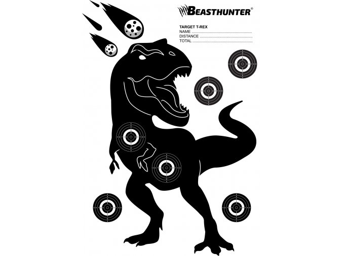 Terč silueta Beast Hunter T-Rex 10ks