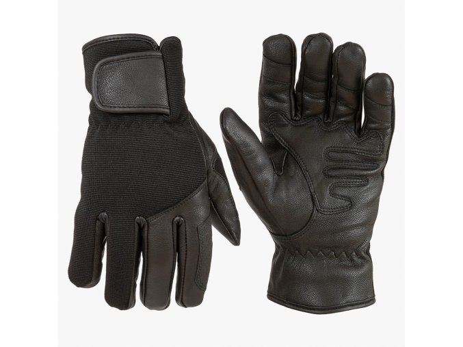 Rukavice SPECIAL OPS kožené ČERNÉ (velikost L)