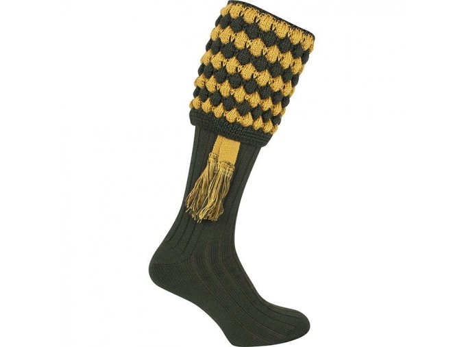 Ponožky podkolenky PEBBLE vzorované ZELENÉ