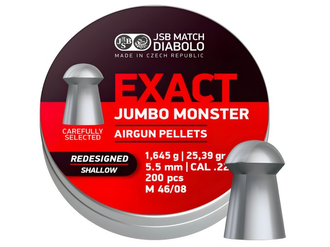 Diabolo JSB Exact Jumbo Monster Shallow Redesigned 200ks cal.5,52mm