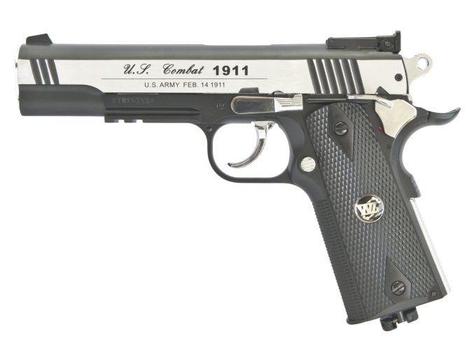 Airsoft Pistole Win Gun U.S. Combat 1911 black AGCO2