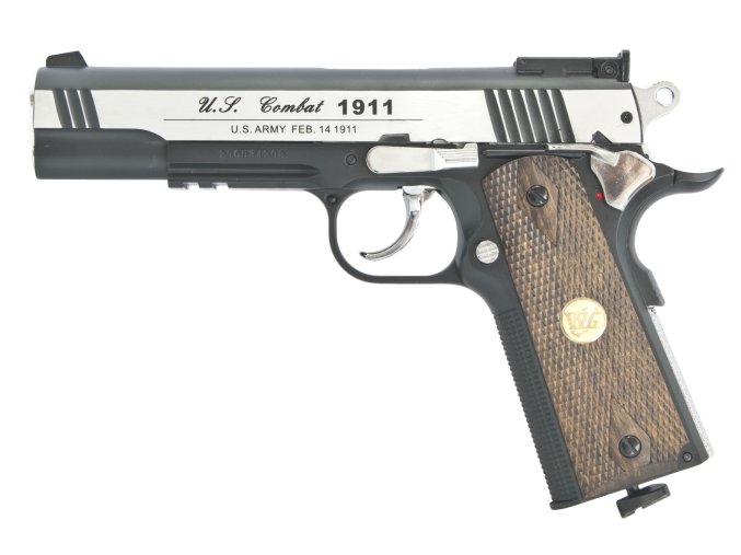 Airsoft Pistole Win Gun U.S. Combat 1911 wood AGCO2