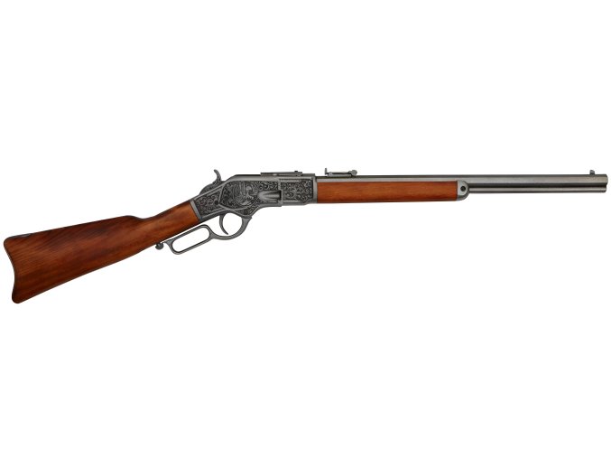 Replika puška Winchester Carbine 73, nikl, USA 1873