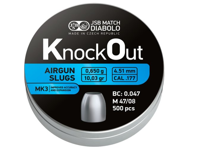 Diabolo JSB KnockOut Slugs .177 MK3 500ks cal.4,51mm