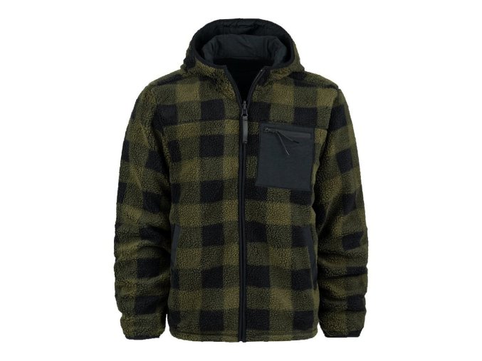 Bunda oboustranná SHERPA SOFTSHELL ČERNO/ZELENÁ (velikost 3XL)