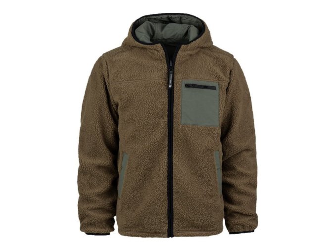 Bunda oboustranná SHERPA SOFTSHELL COYOTE/ZELENÁ (velikost 3XL)