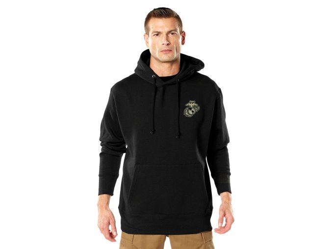 Mikina USMC DOGS OF WAR s kapucí ČERNÁ (velikost 3XL)