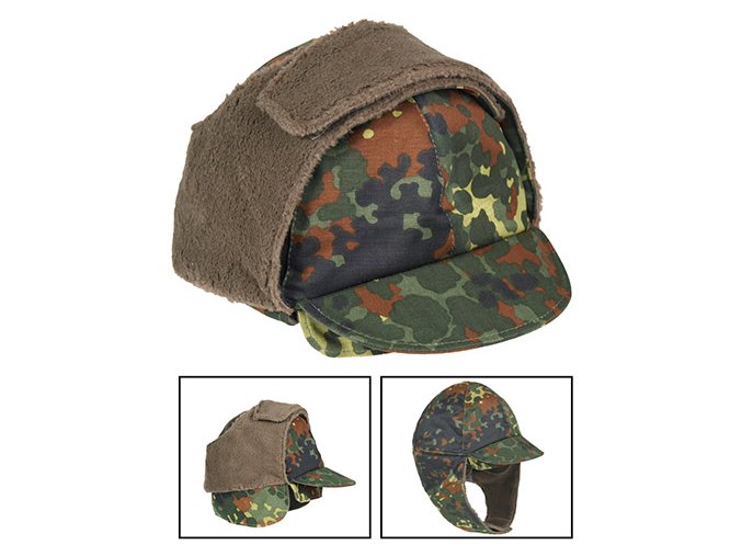 Čepice BW zimní s kšiltem FLECKTARN použitá (velikost 55)