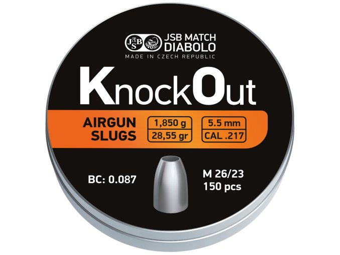Diabolo JSB KnockOut Slugs .217 150ks cal.5,5mm