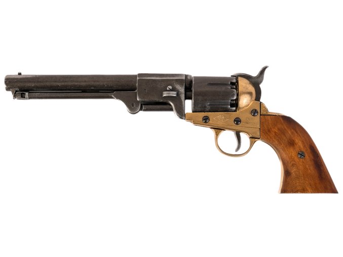 Replika revolver Confederate, mosaz, Worn, USA 1860