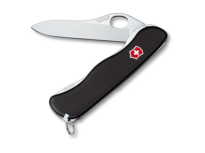 Nůž kapesní SENTINEL s klipem rovné ostří 111mm ČERNÝ