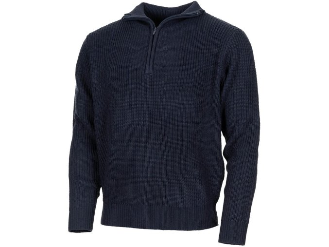 Svetr islandský TROYER se zipem MODRÝ