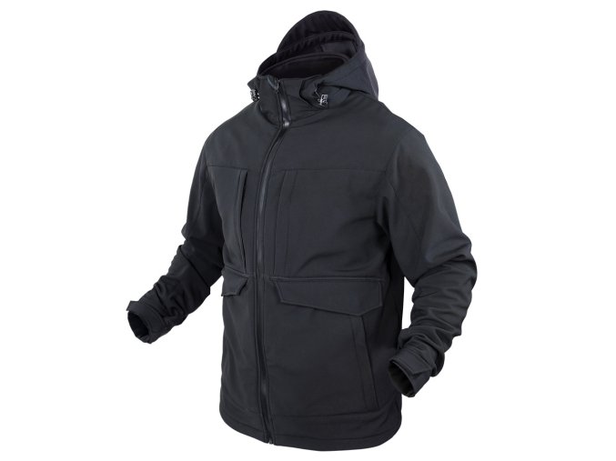 Bunda - parka OVERCAST SOFTSHELL ČERNÁ