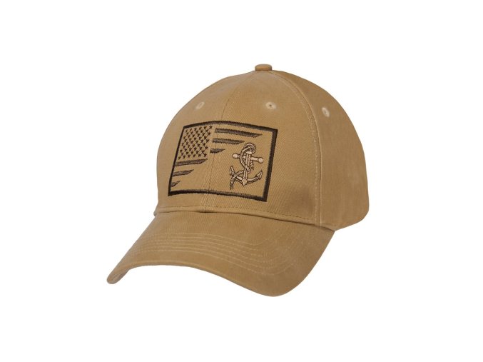 Čepice s vyšitým znakem US NAVY a US vlajky COYOTE