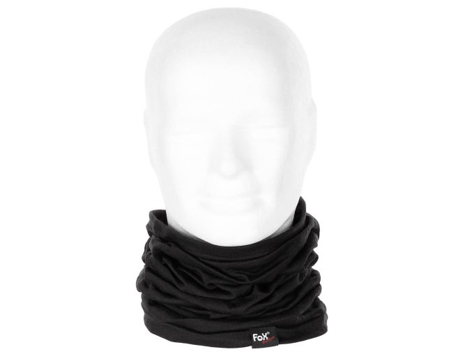 Šátek multifunkční MERINO LITE ČERNÝ