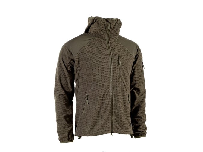 Mikina zip s kapucí fleece DELTA ZELENÁ