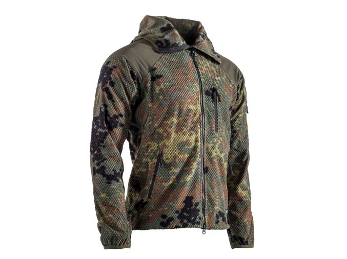 Mikina zip s kapucí fleece DELTA FLECKTARN