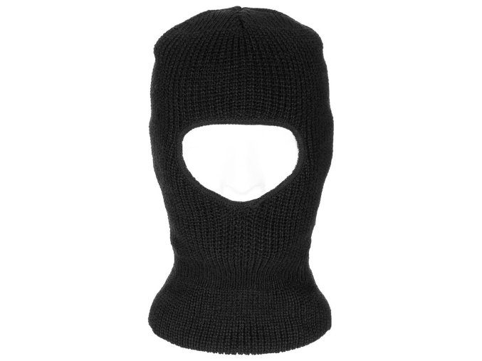 Kukla pletená jeden otvor ČERNÁ