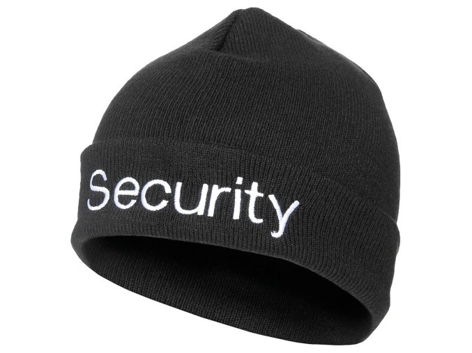 Čepice SECURITY pletená Acryl ČERNÁ