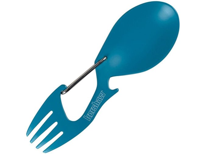 Příbor RATION s otvírákem a karabinou MODRÝ