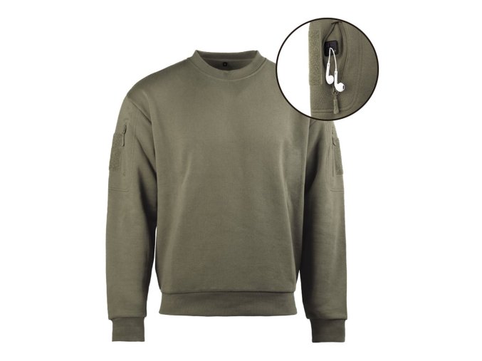 Mikina taktická ROUND NECK RANGER GREEN
