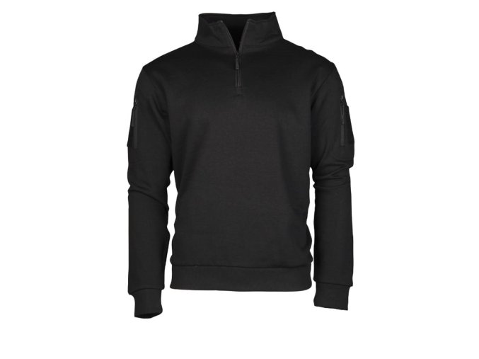 Mikina TACTICAL roláková 3/4 zip ČERNÁ