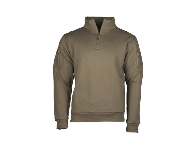 Mikina TACTICAL roláková 3/4 zip RANGER GREEN