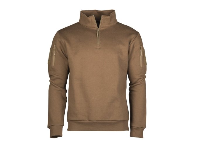 Mikina TACTICAL roláková 3/4 zip DARK COYOTE