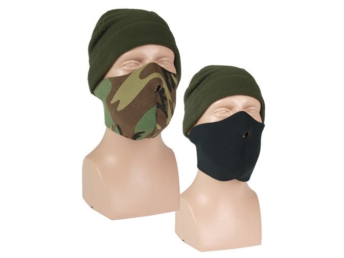 Maska obličejová (polomaska) NEOPREN 3mm ČERNÁ-WOODLAND