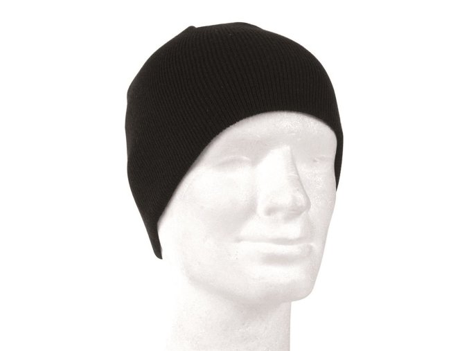 Čepice BEANIE pletená POLYACRYL ČERNÁ