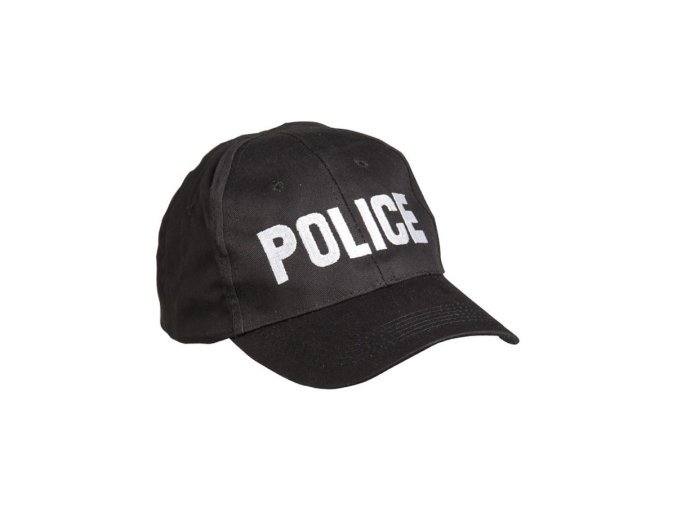 Čepice baseball s nápisem 'POLICE' ČERNÁ
