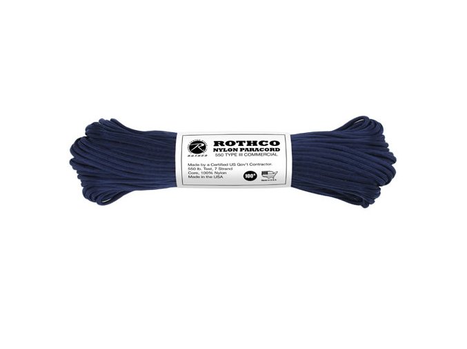 Šňůra PARACORD nylon 550LB ø 4 mm / 30 m TMAVĚ MODRÁ