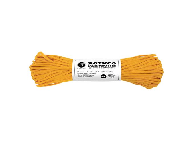 Šňůra PARACORD nylon 550LB ø 4 mm / 30 m ZLATÁ