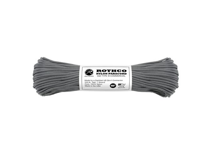 Šňůra PARACORD nylon 550LB ø 4 mm / 30 m ŠEDÁ