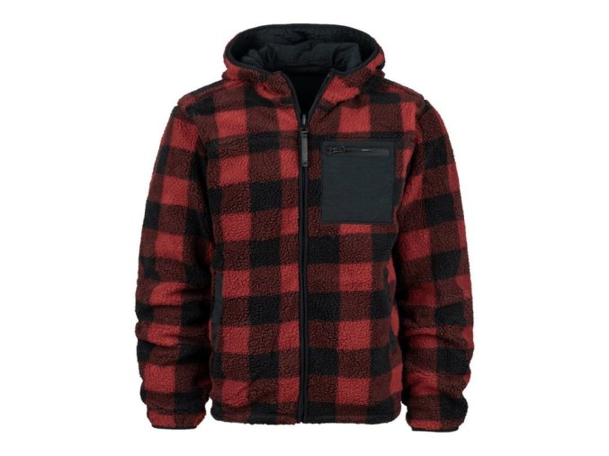 Bunda oboustranná SHERPA SOFTSHELL ČERNO/ČERVENÁ