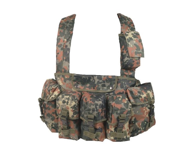 Vesta taktická CHEST RIG 6 kapes FLECKTARN