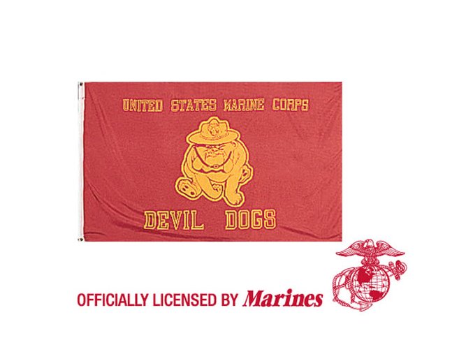 Vlajka USMC DEVIL DOGS ČERVENÁ