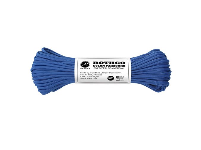 Šňůra PARACORD nylon 550LB ø 4 mm / 30 m MODRÁ