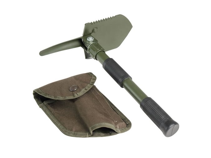 Lopatka MINI skládací s kopáčkem v pouzdru ZELENÁ