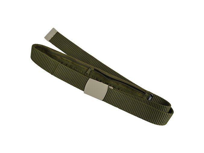 Opasek US 30mm se skrytou peněženkou ZELENÝ