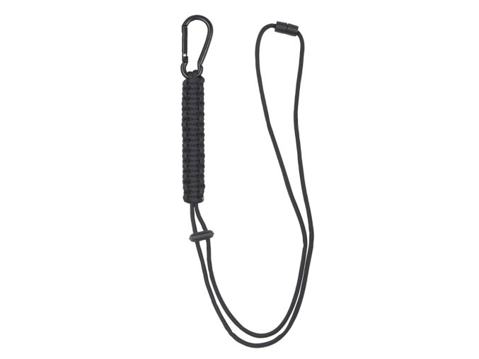 Provázek PARACORD s karabinou ČERNÝ