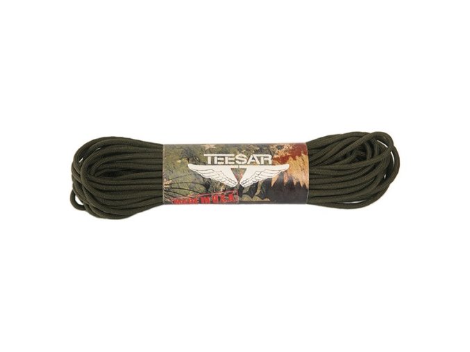 Šňůra US padáková ø 3 mm / 16 m / 50 feet ZELENÁ