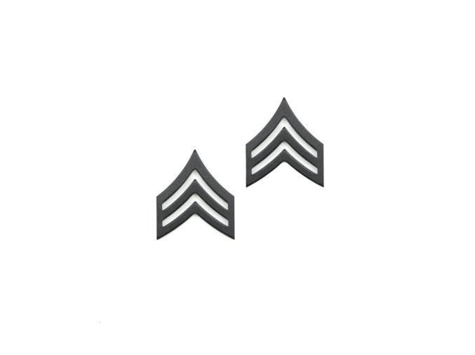Odznak hodnosti SERGEANT SUBDUED ČERNÝ