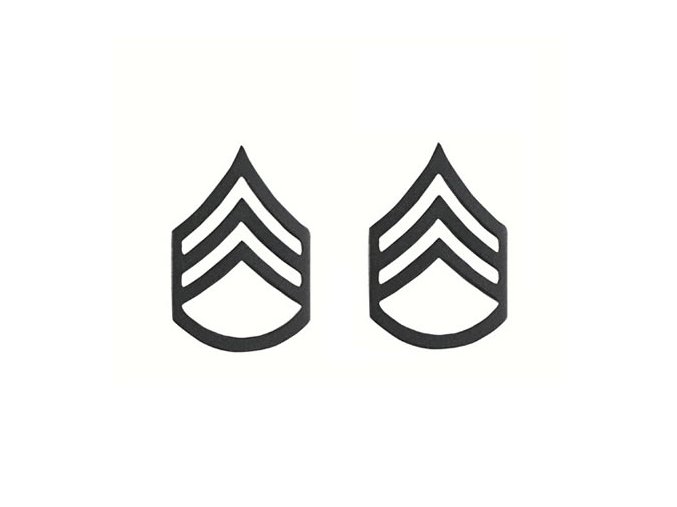 Odznak hodnosti STAFF SERGEANT SUBDUED ČERNÝ