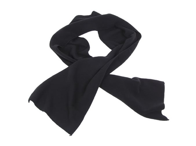 Šála fleece 160x25 cm ČERNÁ