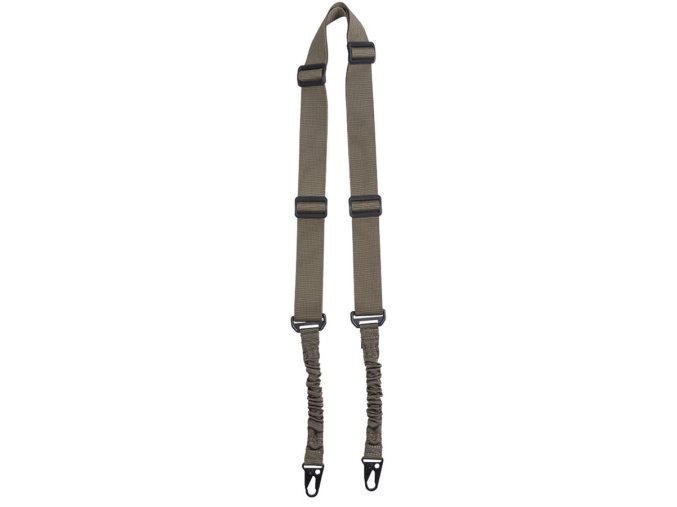 Popruh taktický zbraňový 2-bodový BUNGEE ZELENÝ