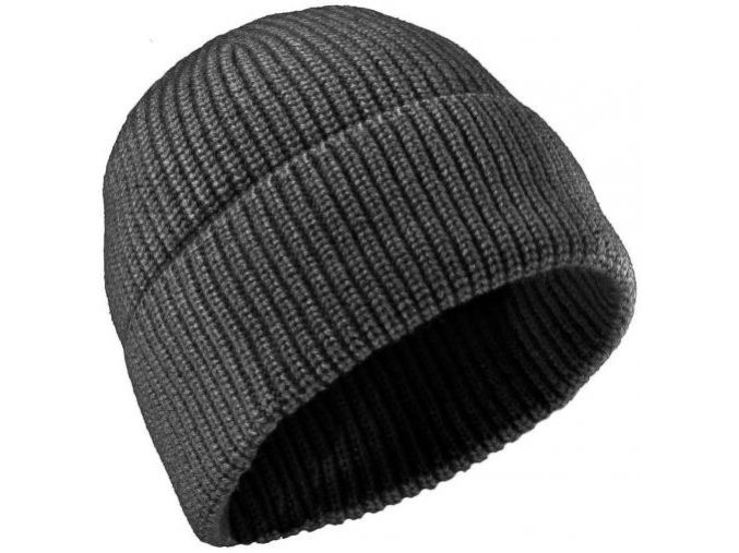 Čepice zimní pletená CLASSIC MERINO vlna ŠEDÁ