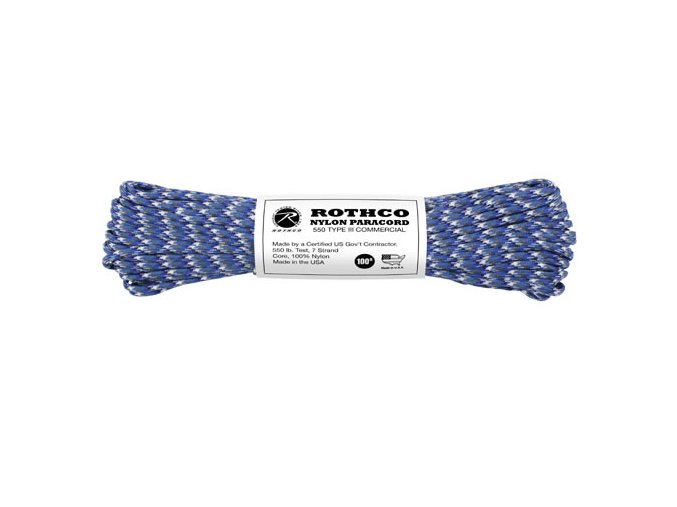 Šňůra PARACORD nylon 550LB ø 4 mm / 30 m MODRÁ CAMO