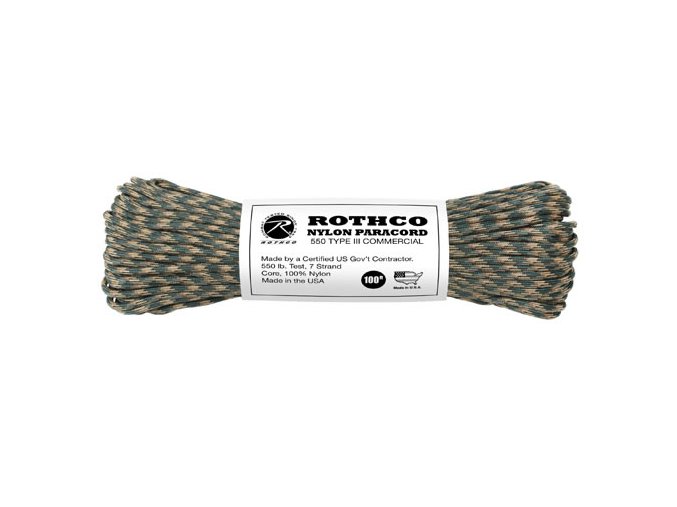 Šňůra PARACORD nylon 550LB ø 4 mm / 30 m CAMO